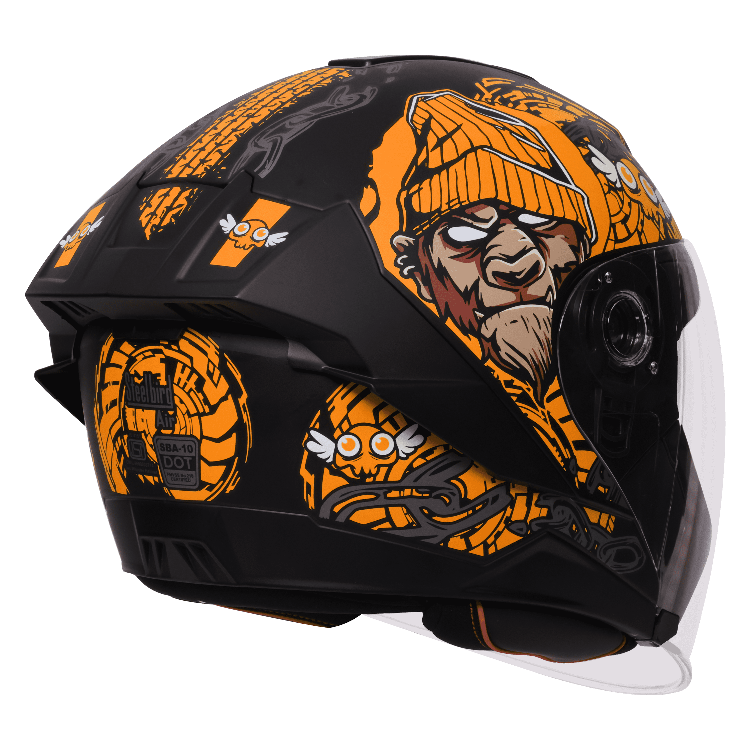 SBA-10 ISS MAD APE GLOSSY BLACK WITH ORANGE